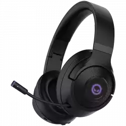 Lorgar Noah 701, gaming headset with microphone, 2.4G+ BT 5.0 Realtek 8763, battery 1000mAh, type-C charging cable 0.8m, audio cable 1.5m, size:195*185*80mm, 0.28kg. Black