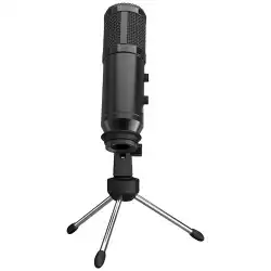 LORGAR Soner 313, Gaming Microphones, Black, USB condenser microphone with Volume Knob & Echo Kob, including 1x Microphone, 1 x 2.5M USB Cable, 1 x Tripod Stand, 1 x User Manual, body size: Φ47.4*158.2*48.1mm, weight: 243.0g