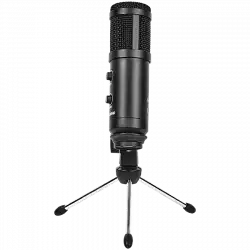 LORGAR Soner 313, Gaming Microphones, Black, USB condenser microphone with Volume Knob & Echo Kob, including 1x Microphone, 1 x 2.5M USB Cable, 1 x Tripod Stand, 1 x User Manual, body size: Φ47.4*158.2*48.1mm, weight: 243.0g