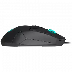 LORGAR Stricter 579, gaming mouse, 9 programmable buttons, Pixart PMW3336 sensor, DPI up to 12 000, 50 million clicks buttons lifespan, 2 switches, built-in display, 1.8m USB soft silicone cable, Matt UV coating with glossy parts and RGB lights with 4 LED flowing modes, size: 131*72*41mm, 0.127kg, black                          