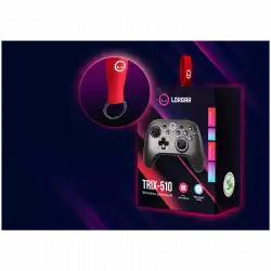 LORGAR TRIX-510, Gaming controller, Black, BT5.0 Controller with built-in 600mah battery, 1M Type-C charging cable ,6 axis motion sensor support nintendo switch ,android,PC, IOS13, PS3, normal size dongle,black