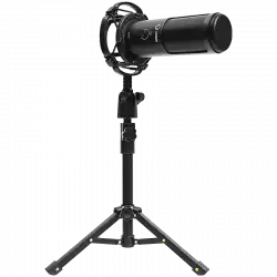 LORGAR Voicer 721, Gaming Microphone, Black, USB condenser microphone with tripod stand, pop filter, including 1 microphone, 1 Height metal tripod, 1 plastic shock mount, 1 windscreen cap, 1,2m metel type-C USB cable, 1 pop filter, 154.6x56.1mm
