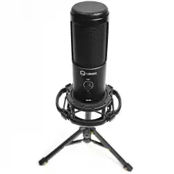 LORGAR Voicer 721, Gaming Microphone, Black, USB condenser microphone with tripod stand, pop filter, including 1 microphone, 1 Height metal tripod, 1 plastic shock mount, 1 windscreen cap, 1,2m metel type-C USB cable, 1 pop filter, 154.6x56.1mm