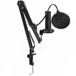 LORGAR Voicer 931, Gaming Microphone, Black, USB condenser microphone with boom arm stand, pop filter, tripod stand. including 1* microphone, 1*Boom Arm Stand with C-clamp, 1*shock mount, 1*pop filter, 1*windscreen cap, 1*2.5m type-C USB cable, 1* Extra tripod