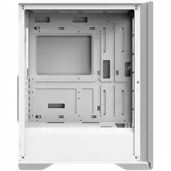 LUX S Arctic EN48298 White, ATX/M-ATX/Mini ITX, U3x1+U2x2, Metal Vents FP & Left TG, 4PCS X24A Arctic Fan & Galaxy II Arctic Fan Control Kit