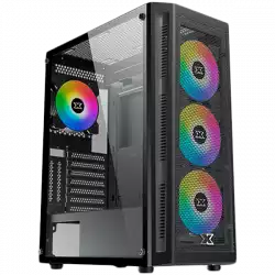 Xigmatek Master X EN46331 ATX/M-ATX/Mini-ITX, USB3.0x1+USB2.0x2, Meshed Grill FP & Left TG, 4PCS X20A Fan & LED Button Switch ARGB Fan Control PCB