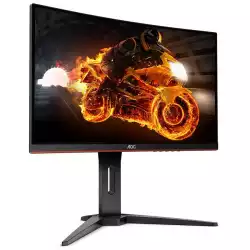 Монитор AOC LED C27G1 Curved Gaming (27“, 16:9, 1920x1080, VA, 144Hz, 250  cd/m², 3000:1, 80M:1, 1 ms, 178/178°, VGA, 2xHDMI, DP, Audio OUT, Tilt: -5/+35°, Swivel, Tilt, H. Adjust, VESA, Ergonomic, Borderless) Black-Red, 3y