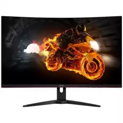 Монитор AOC LED CQ32G1 2K Curved Gaming (32“, 16:9, 2560x1440, VA, 144Hz, 300 cd/m², 3000:1, 80M:1, 1 ms, 178/178°, VGA, 2xHDMI, DP, Audio , Tilt, VESA, Ergonomic, Borderless) Black-Red, 3y