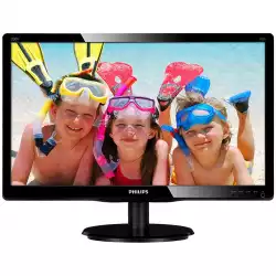 Монитор  LED Philips 200V4QSBR/00, V-line, 19.53'' 1920x1080@60Hz, 16:9, MVA, 8ms, 250nits, Black, 3 Years, VESA100x100/VGA/DVI/