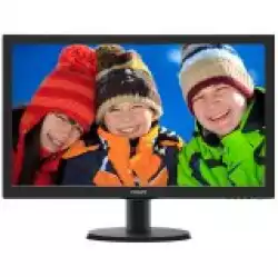 Монитор  LED Philips 243V5QSBA/00, V-line, 23.6'' 1920x1080@60Hz, 16:9, VA, 8ms, 250nits, Black, 3 Years, VESA100x100/VGA/DVI/