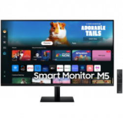 Монитор  LED Samsung LS27DM500EUXDU M5 Smart, 27'' FHD FLAT 16:9 (1920x1080) VA 60Hz, 250 cd/2, 3000:1, 4ms (GTG), 178/178, 2xHDMI, 2xUSB-A, WiFi5, Bluetooth, Tizen OS, Remote, Tilt, VESA 100x100, 2Y