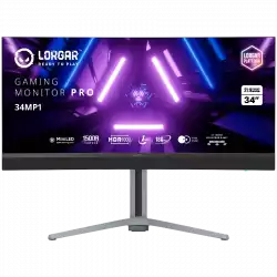 Монитор LORGAR 34MP1, UWQHD MiniLED Gaming Pro, 34'' (3440*1440) VA curved monitor, black/milky grey