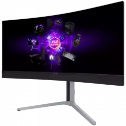 Монитор LORGAR 34MP1, UWQHD MiniLED Gaming Pro, 34'' (3440*1440) VA curved monitor, black/milky grey