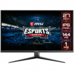 Монитор MSI Optix MAG273 Gaming, 27" 144Hz, FHD (1920x1080) 16:9, Anti-glare, 1ms, 250nits, 1000:1, 178&deg;/178&deg;, Freesync, Adjustable Stand, 1x DP, 1x HDMI, 3Y Warranty                          