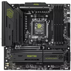 MSI B850M MORTAR WIFI, mATX, Socket AM5, 4x DDR5 Dual Channel DDR5 up to 8200(OC)MHz, 1x PCIe x16 slot, 3x M.2 slot, 4x USB 5Gbps, 1x USB 10Gbps Type-C, 1x USB 20Gbps Type-C, HDMI, DP, 7.1 HD Audio, 5G LAN, WiFI 7, BT, 3Y
