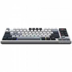 MSI FORGE GK600 TKL WIRELESS SKY - Hot-Swappable Mechanical Switches, PBT Keycaps, Sound-Dampening Foam and Gaskets, Integrated Display, RGB LED, 2.4GHz, BT, USB-C