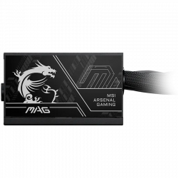 MSI MAG A750BN PCIE5 II, 750W, 80 Plus Bronze, 120mm Low Noise Fan, Protections: OVP/OCP/SCP/OPP/UVP, Dimensions: 140mmx150mmx86mm, 5Y Warranty