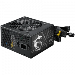 MSI MAG A750BN PCIE5 II, 750W, 80 Plus Bronze, 120mm Low Noise Fan, Protections: OVP/OCP/SCP/OPP/UVP, Dimensions: 140mmx150mmx86mm, 5Y Warranty