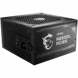 MSI MAG A850GL PCIE5, 850W, 80 Plus Gold, 120mm Fluid Dynamic Bearing Fan, Protections: OCP/OVP/OPP/OTP/SCP, Dimensions: 150mmx140mmx86mm, 7Y Warranty