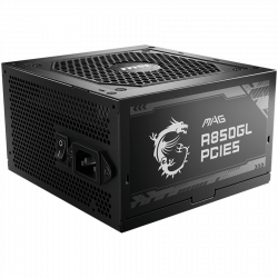 MSI MAG A850GL PCIE5, 850W, 80 Plus Gold, 120mm Fluid Dynamic Bearing Fan, Protections: OCP/OVP/OPP/OTP/SCP, Dimensions: 150mmx140mmx86mm, 7Y Warranty