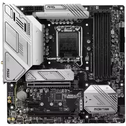 MSI MAG B760M MORTAR WIFI DDR4, mATX, Socket 1700, Dual Channel DDR4 5333(OC)MHz, 2x PCIe x16 slots, 2x M.2 slots, 1x HDMI, 1x DP, 1x USB 3.2 Gen 2x2 Type-C, 3x USB 3.2 Gen 2, 4x USB 2.0, 7.1 HD Audio, 2.5Gbps LAN, WI-FI 6E, BT, 3Y