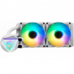 MSI MAG CORELIQUID 240R V2 White Liquid Cooler, 2x 120mm ARGB 2000rpm PWM Fans, ARGB Block, Radiator Pump Design, Rotatable Blockhead, Intel LGA 115x/1200/1700/1366/2011/2066, AMD AM5/AM4/FM2+/FM2/FM1/AM3+/AM3/AM2+/AM2, 3Y Warranty