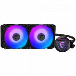 MSI MAG CORELIQUID 280R Liquid Cooler, 2x 140mm ARGB 1800rpm PWM Fans, ARGB Block, Radiator Pump Design, Rotatable Blockhead, Intel LGA 115x/1200/1366/2011/2066; AMD AM5/AM4/FM2+/FM2/FM1/AM3+/AM3/AM2+/AM2/TR4/sTRX4/SP3, 3Y Warranty