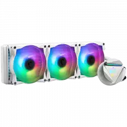 MSI MAG CORELIQUID 360R V2 WHITE Liquid Cooler, 3x 120mm ARGB 2000rpm PWM Fans, ARGB Block, Radiator Pump Design, Rotatable Blockhead, Intel LGA 115x/1200/1700/1366/2011/2066, AMD AM5/AM4/FM2+/FM2/FM1/AM3+/AM3/AM2+/AM2/TR4/sTRX4/SP3, 3Y Warranty