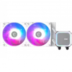 MSI MAG CORELIQUID A13 240 WHITE, 2x120mm Pre-installed ARGB Daisy Chain Fans, Replacable Top Cover, Copper Base Intel LGA 1700/1851, AMD AM5/AM4, 3Y Warranty