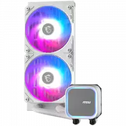 MSI MAG CORELIQUID A13 240 WHITE, 2x120mm Pre-installed ARGB Daisy Chain Fans, Replacable Top Cover, Copper Base Intel LGA 1700/1851, AMD AM5/AM4, 3Y Warranty                          