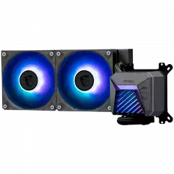 MSI MAG CORELIQUID A15 240, 2x120mm Pre-installed ARGB Daisy Chain Fans, Adjustable Offset Kit, Replacable Top Cover, Copper Base Intel LGA 1700/1851, AMD AM5/AM4, 3Y Warranty