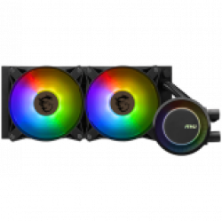 MSI MAG CORELIQUID E240 3x 120mm ARGB Fans, Rotatable Blockhead, Aluminium Radiator, Fluid Dynamic Bearing, Intel LGA 1150/1151/1155/1156/1200/1700, AMD AM5/AM4, 3Y Warranty