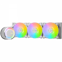 MSI MAG CORELIQUID E360 white 3x 120mm ARGB Fans, Rotatable Blockhead, Aluminium Radiator, Fluid Dynamic Bearing, Intel LGA 1150/1151/1155/1156/1200/1700, AMD AM5/AM4/TR4/sTRx4, 3Y Warranty                          