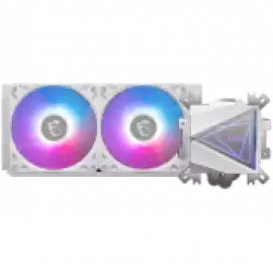MSI MAG CORELIQUID I240 WHITE 2x 120mm ARGB Fans, Aluminium Radiator, Loop Dynamic Bearing, Intel LGA 1150/1151/1155/1156/1200/1700/1851, AMD AM5/AM4, 3Y Warranty