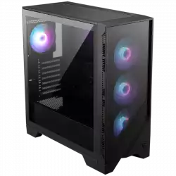MSI MAG FORGE 321R AIRFLOW, Mid-Tower, ATX/M-ATX/ITX, 2x USB 3.2, 1x USB 3.2 Gen 2x2 Type-C, 1x Audio/Mic, LED Button, ARGB Hub, 4x 120mm ARGB Fans, Mesh Panel, Tempered Glass, Black