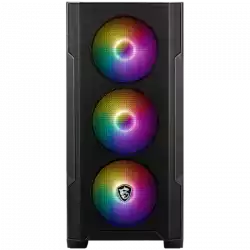 MSI MAG FORGE M100A, M-ATX Tower, M-ATX/ M-ITX, 1x USB 3.2 Gen 1 Type-A, 2x USB 2.0 Type-A, 1x Audio, 1x Mic, Power Button, 4x 120mm ARGB Fans, Mesh Panel, Acrylic panel.