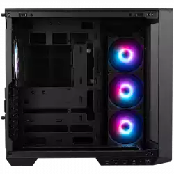 MSI MAG PANO 100R PZ, Mid-Tower, ATX/M-ATX/ITX, 2x USB 3.2, 1x USB Type-C 20Gbps, 1x Audio/Mic, LED Button, 3x 120mm Reverse Blade ARGB + 1x 120mm ARGB Fans, ARGB Fan Hub, Mesh Panel, Tempered Glass, Black