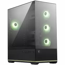 MSI MAG PANO 110R PZ, Mid-Tower, ATX/M-ATX/ITX, 2x USB 3.2, 1x USB Type-C 20Gbs, 1x Audio/Mic, LED Button, ARGB Hub, 4x 120mm ARGB Fans, ARGB Fan Hub, Mesh Panel, Tempered Glass, Black