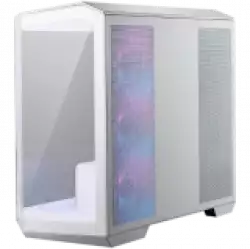 MSI MAG PANO M100R PZ WHITE, Micro - ATX Tower, M-ATX(Back-connect supported) / ITX, 1x USB 3.2 Gen 1 Type-A, 1xUSB 3.2 Gen2x2 Type- C, 1x Audio/1x Mic, LED Switch Loop Button, Power Button, 4x 120mm ARGB Fans, 270-degree panoramic tempered glass