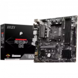 MSI Main Board Desktop PRO B550M-P  GEN3 (AMD B550 Chipset) AM4, 4xDIMM, 1xPCI-Ex16, 2xPCI-Ex1, 4 x USB3.2, 4 x USB2.0, 4x SATAIII, M.2, DVI-D, HDMI, VGA, mATX