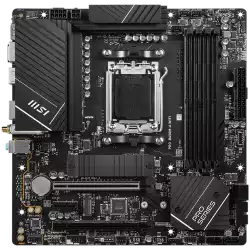 MSI Main Board Desktop PRO B650M-A WIFI (AM5, 4x DDR5, HDMI, DP, 2x PCI-E x16, 2x PCI-E x16, 2x M.2, 4x SATA 6G, 4x USB 2.0, 6x USB 3.2 Gen1 Type A, 4x USB 3.2 Gen2 Type A, 1x USB 3.2 Gen2 Type C, 2.5GLAN, Wi-Fi 6E, BT5.2) mATX