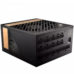 MSI MEG Ai1300P PCIE5, 1300W, 80 Plus Platinum, ATX Form Factor, 100~240 Vac Input Voltage, 50Hz ~ 60Hz Input Frequency, 120 mm Fan, 160 x 150 x 86mm, Active PFC, OCP, OVP, OPP, OTP, SCP, UVP, ATX, 2xEPS, 9XPCi-E, 16xSATA, 4xMOLEX, 1xFDD, 10Y