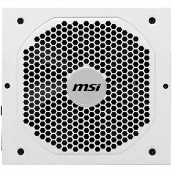 MSI MPG A750GF White Power Supply 750W, 80 PLUS Gold, Japanese capacitors, Fully Modular, Flat Black Cables, 100~240VAC, 47-63HZ, 140mm fan, 160x150x86 mm, ATX, 2xEPS, 6xPCI-E, 8XSATA, 4xMOLEX, FDD, EU plug, 10Y