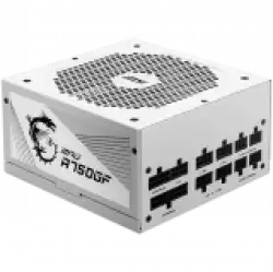 MSI MPG A750GF White Power Supply 750W, 80 PLUS Gold, Japanese capacitors, Fully Modular, Flat Black Cables, 100~240VAC, 47-63HZ, 140mm fan, 160x150x86 mm, ATX, 2xEPS, 6xPCI-E, 8XSATA, 4xMOLEX, FDD, EU plug, 10Y