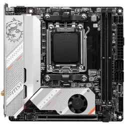 MSI MPG B650I EDGE WIFI, m-ITX, Socket AM5, Dual Channel DDR5 6600+MHz (OC), 1x PCIe x16 slot, 2x M.2 slot, 1x HDMI, 3x USB 3.2 Gen 2, 2x USB 3.2 Gen 1, 1x USB 3.2 Gen2x2 Type C, 7.1 HD Audio, 2.5Gbps LAN, WIFI, BT, 3Y