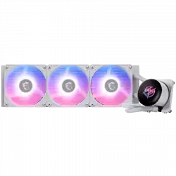 MSI MPG CORELIQUID P13 360 WHITE, 3x120mm Pre-installed CycloBlade 9 ARGB Daisy Chain Fans, 2.1-inch LCD screen, Copper Base, UNI BRACKET, Intel LGA 1700/1851, AMD AM5/AM4, 5Y Warranty