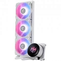 MSI MPG CORELIQUID P13 360 WHITE, 3x120mm Pre-installed CycloBlade 9 ARGB Daisy Chain Fans, 2.1-inch LCD screen, Copper Base, UNI BRACKET, Intel LGA 1700/1851, AMD AM5/AM4, 5Y Warranty