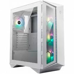MSI MPG GUNGNIR 110R WHITE, Mid-Tower, ATX/Micro-ATX/Mini-ITX, 2x USB 3.2 Gen 1 Type-A, 1x USB 3.2 Gen 2x2 Type-C, 1x Audio/1x Mic, ARGB Hub, RGB Button, 4x 120mm ARGB Fans, Glass Front Panel, 4mm Tempered Glass