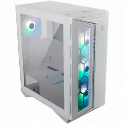 MSI MPG GUNGNIR 110R WHITE, Mid-Tower, ATX/Micro-ATX/Mini-ITX, 2x USB 3.2 Gen 1 Type-A, 1x USB 3.2 Gen 2x2 Type-C, 1x Audio/1x Mic, ARGB Hub, RGB Button, 4x 120mm ARGB Fans, Glass Front Panel, 4mm Tempered Glass