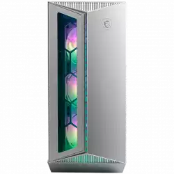 MSI MPG GUNGNIR 110R WHITE, Mid-Tower, ATX/Micro-ATX/Mini-ITX, 2x USB 3.2 Gen 1 Type-A, 1x USB 3.2 Gen 2x2 Type-C, 1x Audio/1x Mic, ARGB Hub, RGB Button, 4x 120mm ARGB Fans, Glass Front Panel, 4mm Tempered Glass